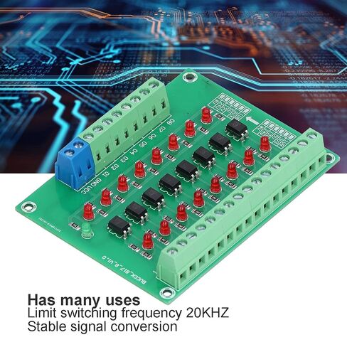 Optocoupler Isolation Board, 24V to 3.3V 8-Channel Optical Isolation Module, Optocoupler PLC Signal Converter Board in Saudi Arabia