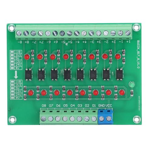 Optocoupler Isolation Board, 24V to 3.3V 8-Channel Optical Isolation Module, Optocoupler PLC Signal Converter Board in Saudi Arabia