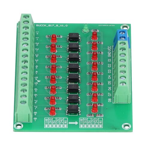 Optocoupler Isolation Board, 24V to 3.3V 8-Channel Optical Isolation Module, Optocoupler PLC Signal Converter Board in Saudi Arabia