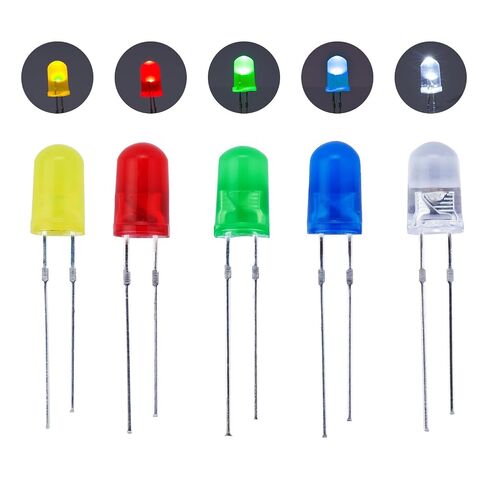 300 Pcs 3mm & 5mm LED Diode Assortment Kit - 5 Colors (White/Red/Blue/Green/Yellow) Bright Light Emitting Diodes for DIY Electronics, Arduino, Raspberry Pi, and Science Projects (5 Colors 300 Pcs) in Saudi Arabia