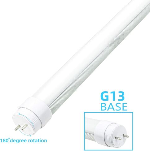 WYZM F15T8 LED Tube Light,7W 18inch/18 Length, 5000K Daylight White, T8 LED Replacement Tube Light, Rotatable End Caps,Frosted Cover, 85-265VAC (120V 2Pack) in Saudi Arabia