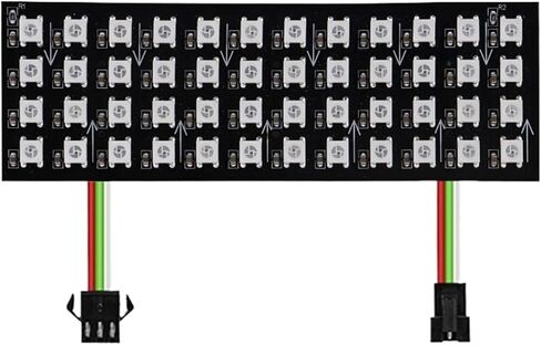 1-10Pcs WS2812B RGB Pixel Panel Matrix Screen Module DC5V Individually Addressable Flexible LED Display(4X12 Led Panel,2Pcs) in Kuwait