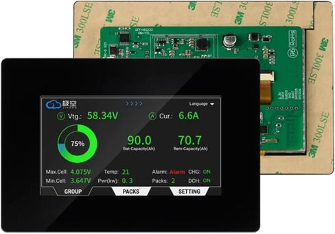 ملحقات JKBMS شاشة LCD تعمل باللمس مقاس 4.3 بوصة مع مفتاح للوحة حماية بطارية ليثيوم أيون JK BMS LiFePO4 in Kuwait