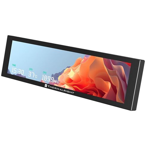 TR Thermalright Trofeo Vision 9.16 LCD Black, 1920x480 Resolution-Support Switching Between Multiple Dynamic Images/Videos,Magnetic Display Screen-9.16in,Customize Display-Image/Video in Kuwait