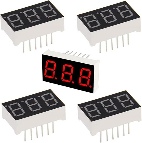 5 قطع أنبوب رقمي بشاشة LED حمراء مقاس 0.56 بوصة، كاثود مشترك، 3 بت 7 شرائح، 10 دبابيس، موديل 5361AH in Kuwait
