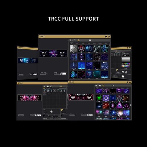 TR Thermalright Trofeo Vision 9.16 LCD Black, 1920x480 Resolution-Support Switching Between Multiple Dynamic Images/Videos,Magnetic Display Screen-9.16in,Customize Display-Image/Video in Kuwait
