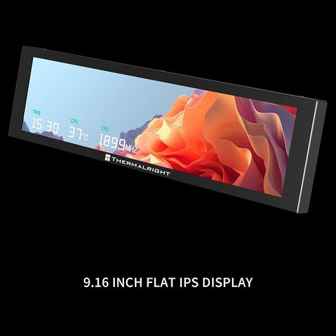 TR Thermalright Trofeo Vision 9.16 LCD Black, 1920x480 Resolution-Support Switching Between Multiple Dynamic Images/Videos,Magnetic Display Screen-9.16in,Customize Display-Image/Video in Kuwait