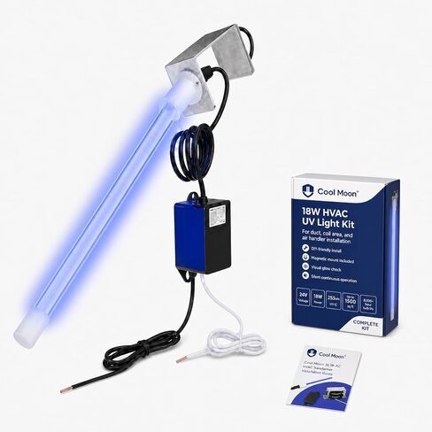 Cool Moon 18W HVAC UV Light for AC Unit, UV-C Light for HVAC Systems, in-Duct Magnetic Mount, 24V UV Light for AC System in Kuwait