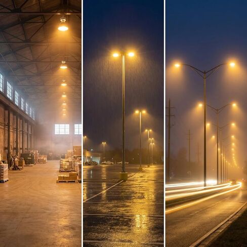 Delyle LU250 250W High Pressure Sodium Bulb, E39 Mogul Base, 28000 Lumens ANSI S50 HPS HID Lamp, 2100K Warm Yellow ET18, 24000H Lifespan, 2 Pack for Warehouse Parking Lot Street Light in Kuwait