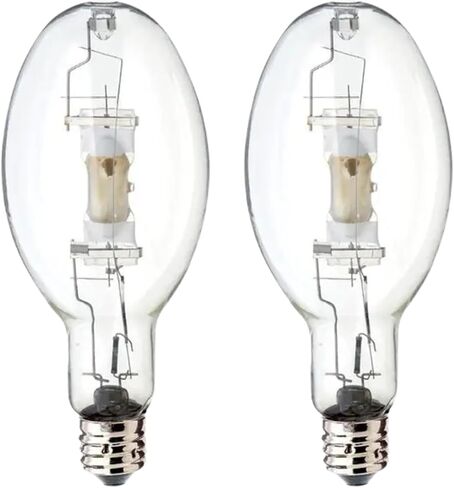 Satco S5837 BT56 1500 Watt Metal Halide HID Light Bulbs, 4200K Cool White E39 Mogul Base, for Street, Automotive Lighting, Industrial Lighting, Sports Arenas, Parking Lots, and Commercial (2 Count) in Kuwait