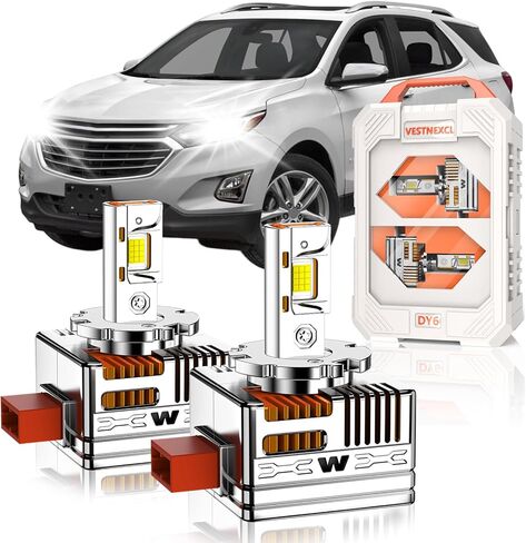 D2S HID Bulbs Fit for Acura 2004-2014 TL SX, 2007-2015 DX RDX,1999-2015 RL, 2010-2013 ZDX （Low Beam) 30000LM 6000K White, 30 Chips, Xenon HID Light Replacement, 800% Brightness, Pack of 2 in Kuwait
