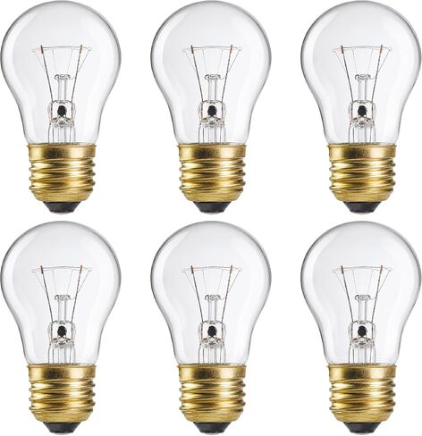 لمبة الأجهزة OHLECTRIC A15 40W (6 عبوات)، متجمد، قاعدة متوسطة E26، 120 فولت، 290 لومن، قابلة للتعتيم، عمر 2500 ساعة، ضوء ناعم دافئ in Kuwait