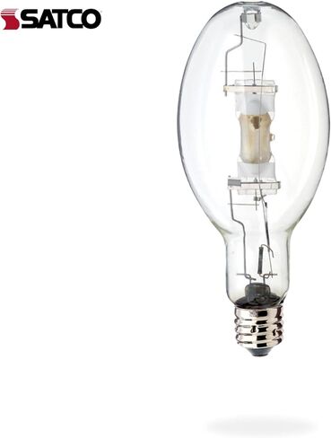 Satco S5837 BT56 1500 Watt Metal Halide HID Light Bulbs, 4200K Cool White E39 Mogul Base, for Street, Automotive Lighting, Industrial Lighting, Sports Arenas, Parking Lots, and Commercial (2 Count) in Kuwait