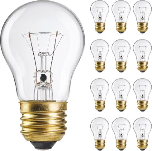 لمبة الأجهزة OHLECTRIC A15 40W (6 عبوات)، متجمد، قاعدة متوسطة E26، 120 فولت، 290 لومن، قابلة للتعتيم، عمر 2500 ساعة، ضوء ناعم دافئ in Kuwait