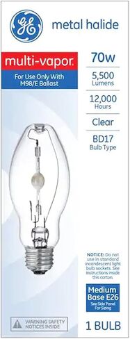 GE 70-Watt ED17 Indoor/Outdoor Use Metal Halide HID Light Bulb in Kuwait