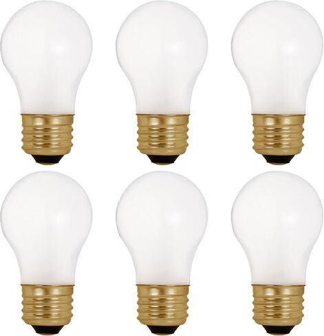 لمبة الأجهزة OHLECTRIC A15 40W (6 عبوات)، متجمد، قاعدة متوسطة E26، 120 فولت، 290 لومن، قابلة للتعتيم، عمر 2500 ساعة، ضوء ناعم دافئ in Kuwait