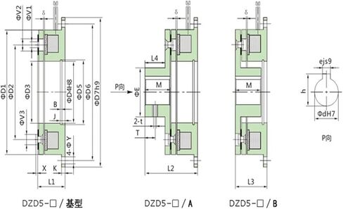 DZD5-05/10/20/40/80/160 Energized Electromagnetic Brake Dry Single Piece Electric Brake Holding Brake(DZD5-20B) in Kuwait