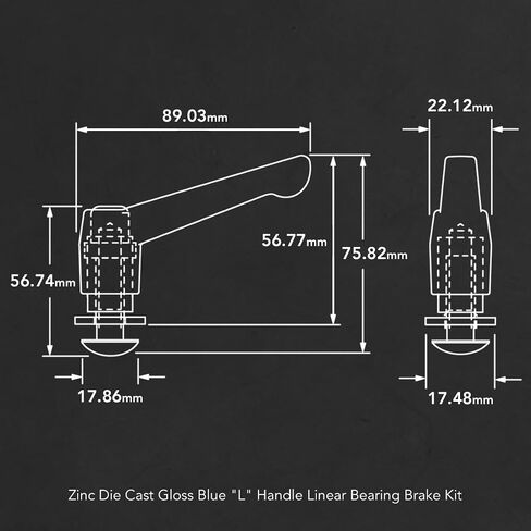 80/20 8020, 40-6805, 40 Series, Blue L-Handle Linear Bearing Brake Kit for Linear Bearing Extrusion Accessories in Kuwait