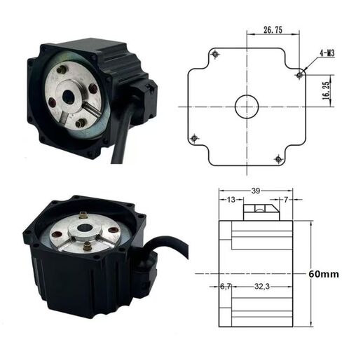 24V Permanent Magnet Power Off Brake for 60mm NEMA 24 Stepper Motor | 4.8W, 2.5 N·m, 8mm Shaft Hole, 60mm NEMA 24 Motor, Emergency Power Loss Stop, Automation Equipment in Saudi Arabia