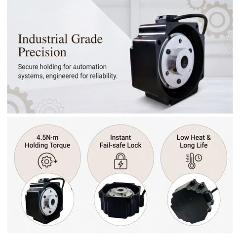 86mm NEMA34 Stepper Motor Permanent Magnet Brake 24V DC | 8mm Shaft, 4.5N.m 0.5A Power Off Braking, Automation Equipment Emergency Braking in Saudi Arabia