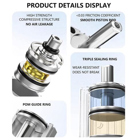 SDA20X100S-B SDA Pneumatic Thin Air Cylinder 20MM Threaded Pistion Rod Bore X 100MM Stroke Aluminum Alloy Double Acting Pneumatic Compact Cylinder for Pneumatic and Hydraulic (with Magnetic Ring) in Kuwait
