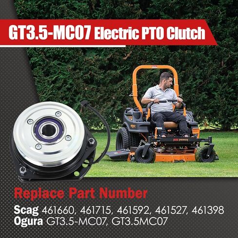 GT3.5-MC07 Electric PTO Clutch Compatible with Scag Tiger Cub (STC/SMTC), Wildcat (SMWC/STWC), and Turf Tiger (STT 22-27HP) Zero Turn Mower, Replaces # 461398, 461527, 461592, 461660, 461715 in Saudi Arabia