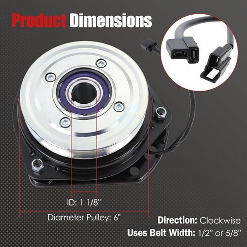 GT3.5-MC07 Electric PTO Clutch Compatible with Scag Tiger Cub (STC/SMTC), Wildcat (SMWC/STWC), and Turf Tiger (STT 22-27HP) Zero Turn Mower, Replaces # 461398, 461527, 461592, 461660, 461715 in Saudi Arabia