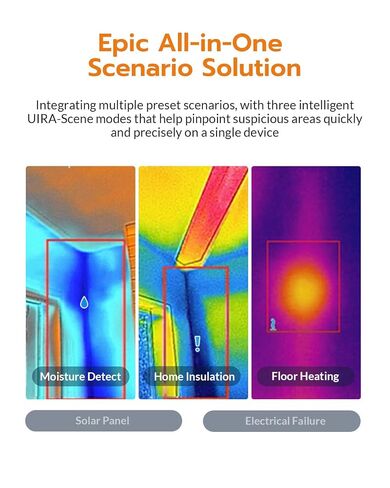GT16D Dual-Spectrum Thermal Imaging Camera, AI UIRA-Scene Recognition with Thermometer-Mode Precision Detection, UIRA-IR 240×240 Resolution, -4°F~1202°F, < 50 mK, 11h Runtime, 25Hz in Kuwait