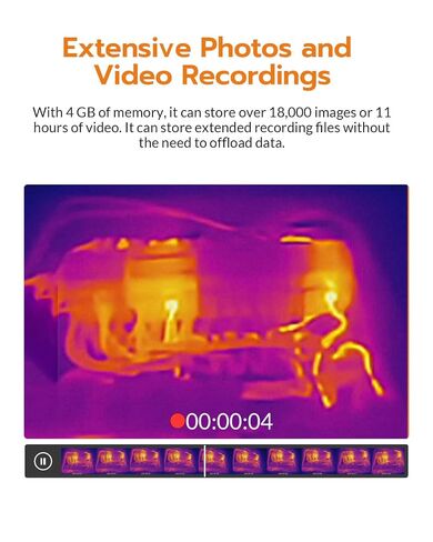 GT16D Dual-Spectrum Thermal Imaging Camera, AI UIRA-Scene Recognition with Thermometer-Mode Precision Detection, UIRA-IR 240×240 Resolution, -4°F~1202°F, < 50 mK, 11h Runtime, 25Hz in Kuwait