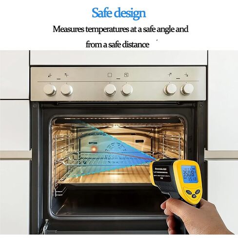 Infrared Thermometer, Digital Laser Temperature Meter -37°F~932°F (-32°C~400°C) IR Temperature Gun (Not for Humans) Ideal for Cooking, Frying, Kitchen, Barbecue, Meat, Sugar, Freezer in Kuwait