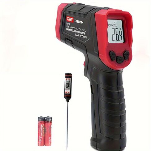 Infrared Thermometer, Digital Laser Temperature Meter -37°F~932°F (-32°C~400°C) IR Temperature Gun (Not for Humans) Ideal for Cooking, Frying, Kitchen, Barbecue, Meat, Sugar, Freezer in Kuwait