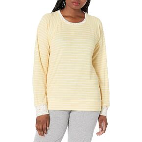 PJ Salvage Women's Loungewear Striped Fields Long Sleeve Top