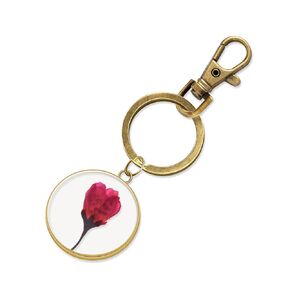 Pressed Flower Keychain,Personalized Handmade Keychain,Birth Flower Keychain,Cute Keychains for Women (March Birth Flower)
