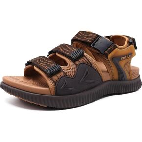 KuaiLu Mens Hiking Sandals with Arch Support Orthopedic Walking Recovery Sandals for Plantar Fasciitis Open Toe Summer Athletic Sport Comfortable Cushion Breathable Outdoor Water Sandals Size7-13