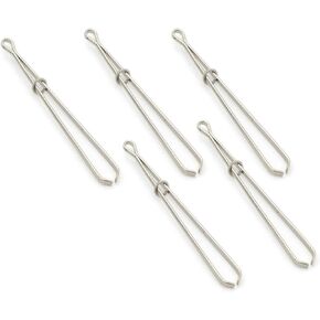 iayokocc مشابك معدنية للخيوط، إبرة بودكين، خيط مرن، مشبك ملاقط ذاتي القفل لحزام الخصر، أداة خياطة خيط يدوية لشريط خيط سلس من خلال حلقة (5 قطع) in Kuwait