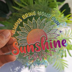 olicard نافذة suncatcher ملصق داخلي قوس قزح بريزم نافذة فيلم غرفة النوم الديكور، المضادة للتصادم نافذة الشارات لضربات الطيور، الشمس الماسكات نافذة الشارات، نافذة صانع قوس قزح لديكور المنزل in Kuwait