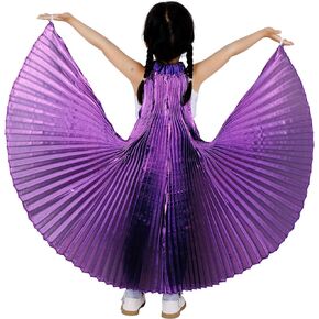 Angel Wings for Kids Children, Polyester Fairy Wings with Finger Ring, Worship Dance Wings, Dance Costume Props
