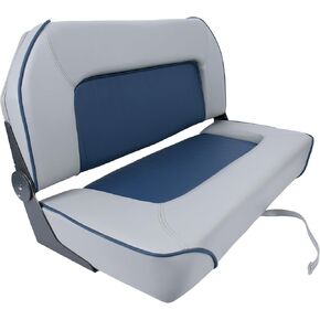 Double Boat Seat,Folding Low Back Boat Seat,Waterproof Soft Bench Seat for Marine Boat,Fishing Boat,Bass Boat,Jon Boat(Navy Blue) in Kuwait
