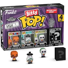Funko Bitty Pop! The Nightmare Before Christmas Mini Collectible Toys 4-Pack - Pumpkin King, Mayor, Barrel & Mystery Chase Figure (Styles May Vary)