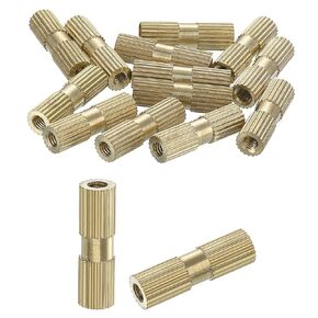 uxcell Knurled Insert Nuts, 30Pcs M3 x 7mm(L) x 5mm(OD) Thread Printing Brass Nuts Female Threaded Inserts Brass Heat Set Insert Embedment Nuts