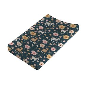 Changing Pad Covers Watercolor Horse Floral Baby Diaper Changing Pad Cover for Boys Girls Soft Breathable Stretch Fitted Diaper Change Table Pad Covers 32''x16'' Green