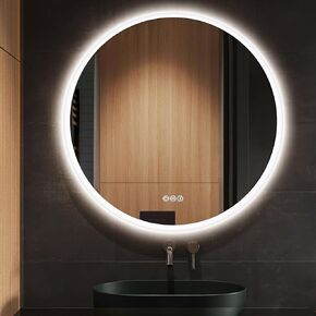 S'bagno 24 x 36 LED-Oval-Bathroom-Mirror with Bluetooth Speaker, Wall-Mounted-Lighted-Mirror, Anti-Fog Dimmable Waterproof Vanity Mirror with Touch Switch with Lights, 3000K/4000K/6500K