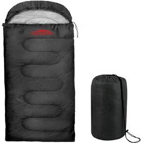 Cold Weather Sleeping Bag for Adults, Teens, Kids, Hooded Sleeping Bag with Compression Sack for Camping, Backpacking, Extreme Cold, Indoors or Outdoors