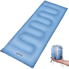 RIOYALO 3 Season Ultralight Backpacking Sleeping Bag | Cool/Warm Weather Lightweight Camping Sleeping Bags for Adult | Compact Hiking Sleeping Bags with Compression Sack in Rectangular - 75 X 33 in