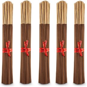 500 Unscented Incense Sticks 11" Bulk - 100% Natural Joss and Bamboo Punk Blanks - Great for DIY Aromatherapy Incense Making.
