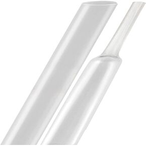 3:1 Shrink Ratio Dual Wall Adhesive Lined Heat Shrink Tubing Tube Transparent 1M/3.3Ft Length (Dia 1.6" (40mm))