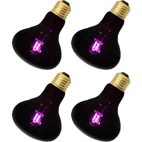 FIVEAGE 4 Pack Night Heat Lamp Reptile Bulb 75W, Moonlight Pet Light UVA Spot Lamp for Reptile and Amphibian Use - Bearded Dragon,Lizard Tortoise Spider Snake Chameleon