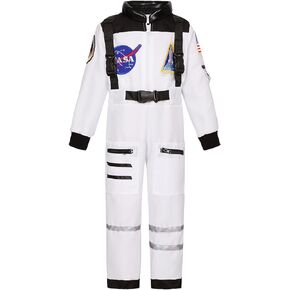 Cuteshower Kids Astronaut NASA Costume for Boys Girls Space Jumpsuit
