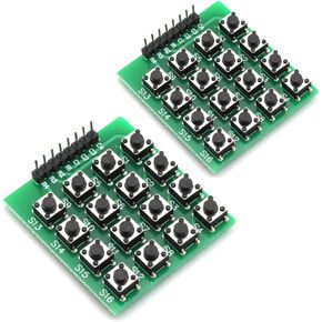 Ganasome 2-Pack Universal 4x4 Matrix Keypad Module with 16 Buttons, Ideal for Arduino DIY Projects
