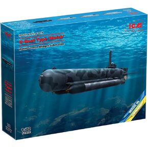 ICM S.019 - U-Boat Type 'Molch', WWII German Midget Submarine (100% New molds) - Scale 1:72